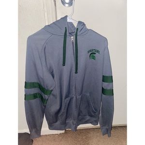 Men’s Michigan State University - MSU Hoodie - MEDIUM. Gray/Green